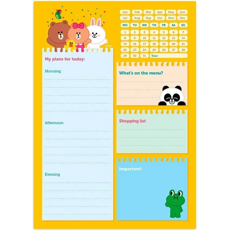 LINE FRIENDS – A5 formato planuotė