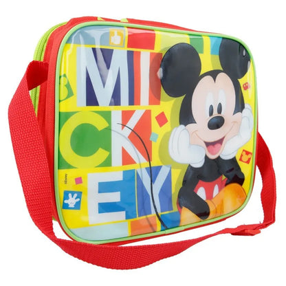 Mickey Mouse - pusryčių / pietų dėžutės rinkinys su 530 ml gertuve krepšyje