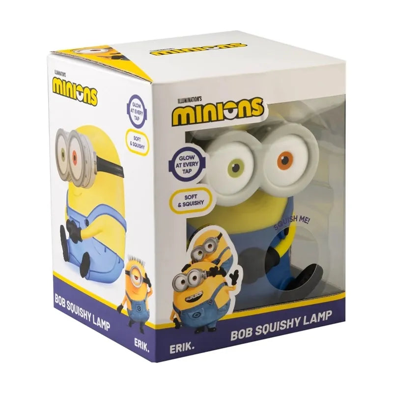Minions – Bob minkštas silikoninis LED naktinis šviestuvas vaikams 15 cm