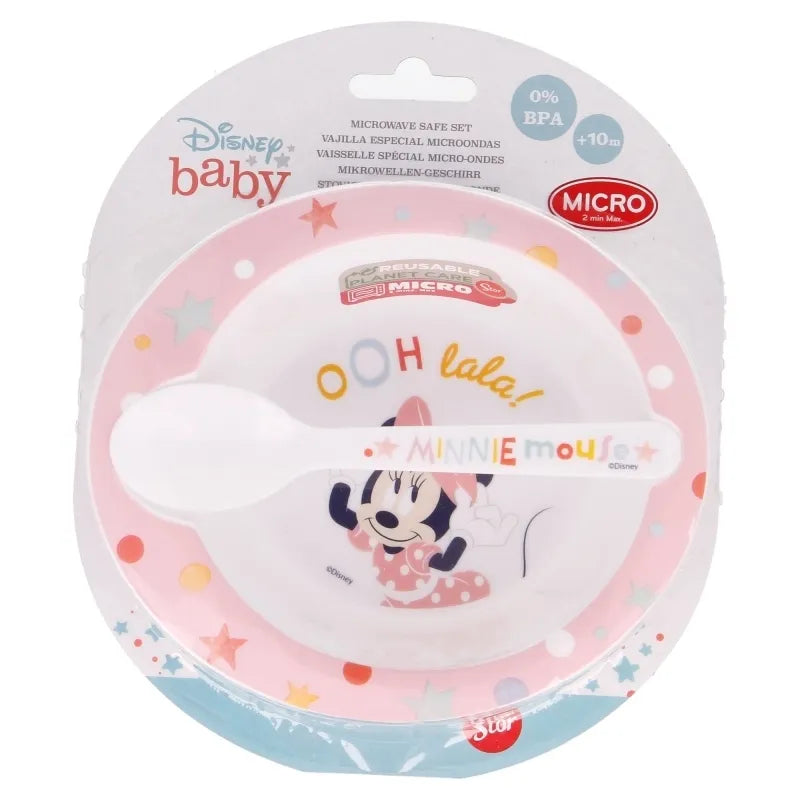 Minnie Mouse – Rinkinys mikrobangų krosnelei (dubenėlis su šaukšteliu) (Indigo dreams)