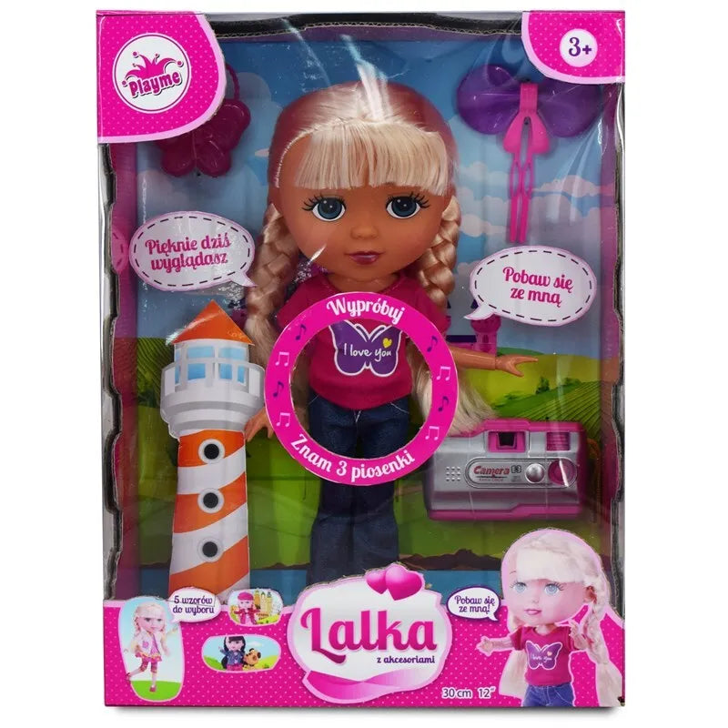 Playme – Lėlė su priedais keliautoja (30 cm)