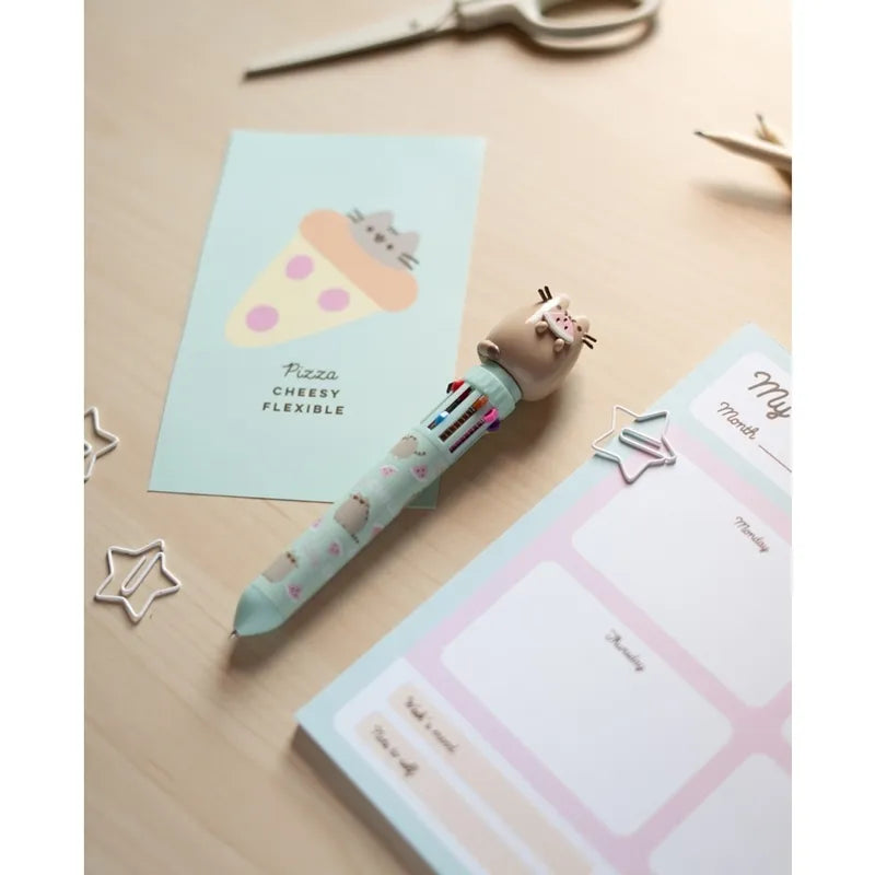 Pusheen – 10 spalvų automatinis rašiklis su 3D figūrėle iš „Foodie“ kolekcijos