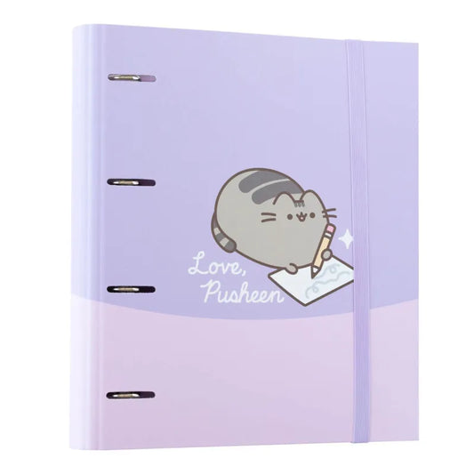 Pusheen – A4 formato segtuvas iš „Moments“ kolekcijos (4 žiedai, elastinė juosta)