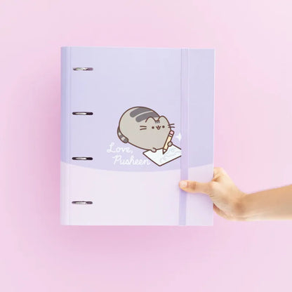 Pusheen – A4 formato segtuvas iš „Moments“ kolekcijos (4 žiedai, elastinė juosta)