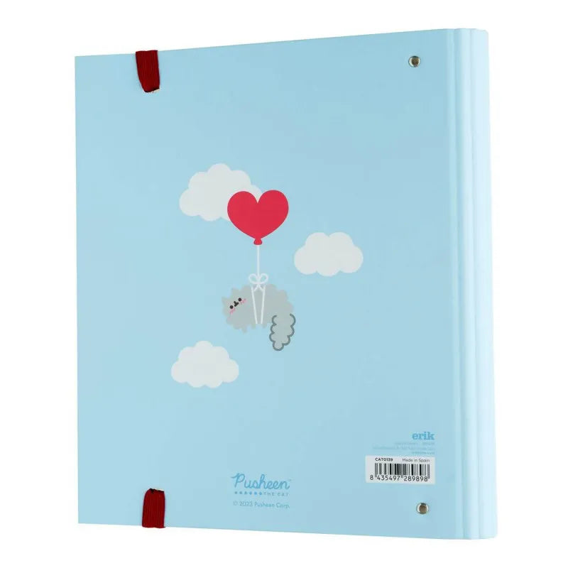 Pusheen – A4 formato segtuvas iš „Purrfect Love“ kolekcijos su lapais (4 žiedai, elastinė juosta)