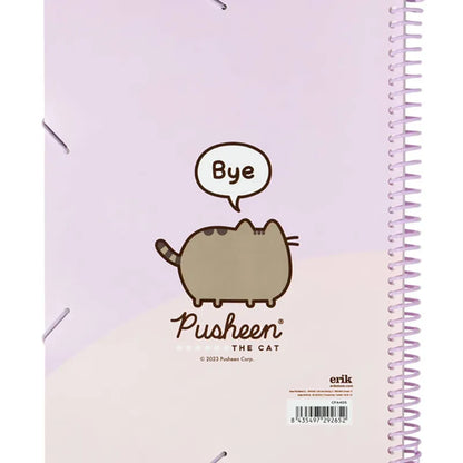 Pusheen – A4 formato segtuvas su elastine juosta ir 30 skaidrių įmaučių