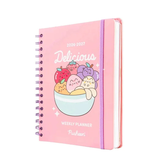 Pusheen – A5 savaitinis kalendorius / planuotojas iš „Fruits“ 2026/2027 kolekcijos