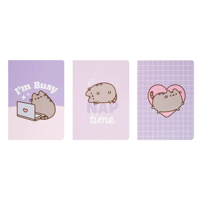 Pusheen – A6 sąsiuvinių rinkinys iš „Moments“ kolekcijos, 3 vnt.