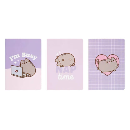 Pusheen – A6 sąsiuvinių rinkinys iš „Moments“ kolekcijos, 3 vnt.