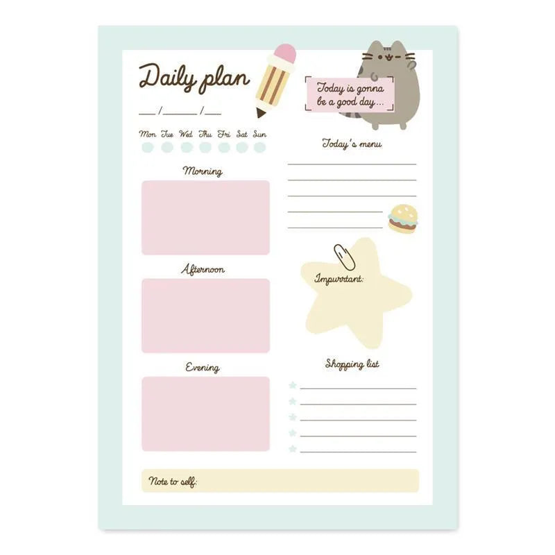 Pusheen – kasdienis planuotojas iš „Foodie“ kolekcijos, 54 lapai