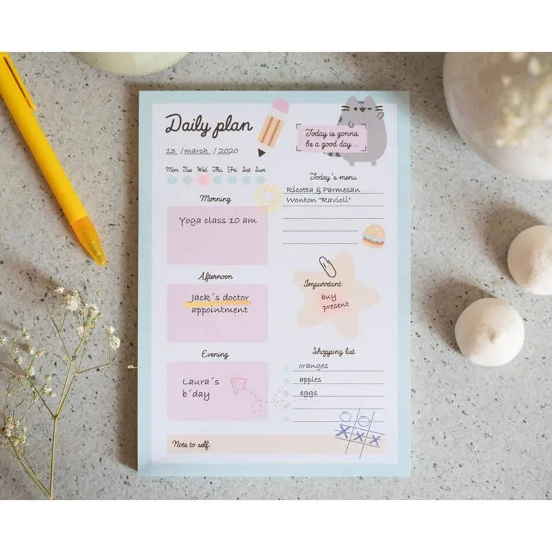 Pusheen – kasdienis planuotojas iš „Foodie“ kolekcijos, 54 lapai
