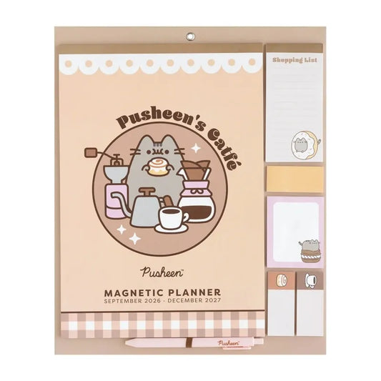 Pusheen – magnetinis kalendorius / mėnesio planuoklis 2026/2027 (30 x 34 cm)