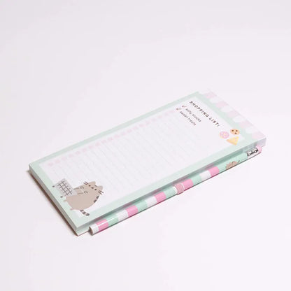 Pusheen – Magnetinis užrašų knygelė / pirkinių sąrašas šaldytuvui + pieštukas (10 x 21 cm)