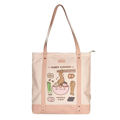 Pusheen – medžiaginis krepšys per petį iš Sushi Roll kolekcijos, 40x42 cm