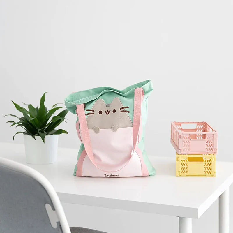 Pusheen – medžiaginis pirkinių krepšys 35x40 cm