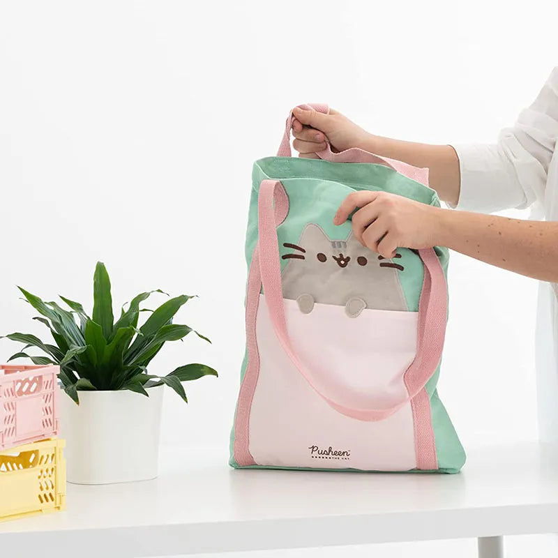 Pusheen – medžiaginis pirkinių krepšys 35x40 cm