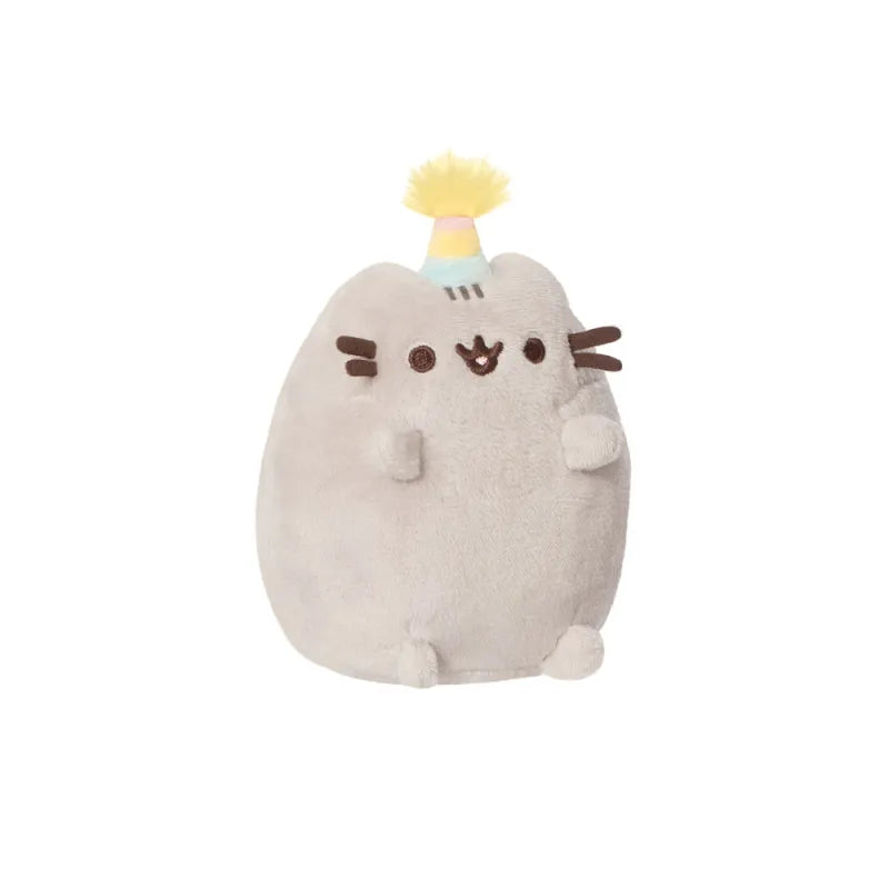 Pusheen – pliušinis žaislas su gimtadienio kepurėle, 12 cm