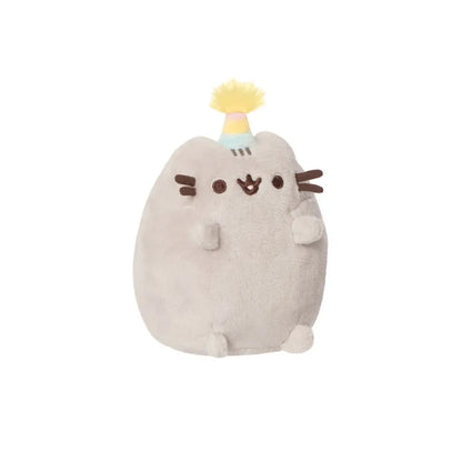 Pusheen – pliušinis žaislas su gimtadienio kepurėle, 12 cm