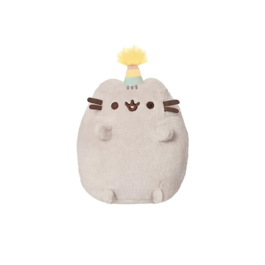 Pusheen – pliušinis žaislas su gimtadienio kepurėle, 12 cm