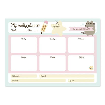 Pusheen – savaitinis planuotojas iš „Foodie“ kolekcijos, 54 A4 formato puslapiai