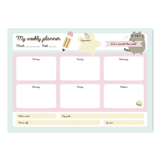 Pusheen – savaitinis planuotojas iš „Foodie“ kolekcijos, 54 A4 formato puslapiai