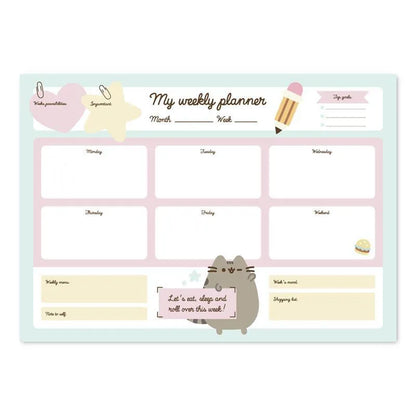 Pusheen – savaitinis planuotojas iš „Foodie“ kolekcijos, 54 puslapiai, A3 formatas