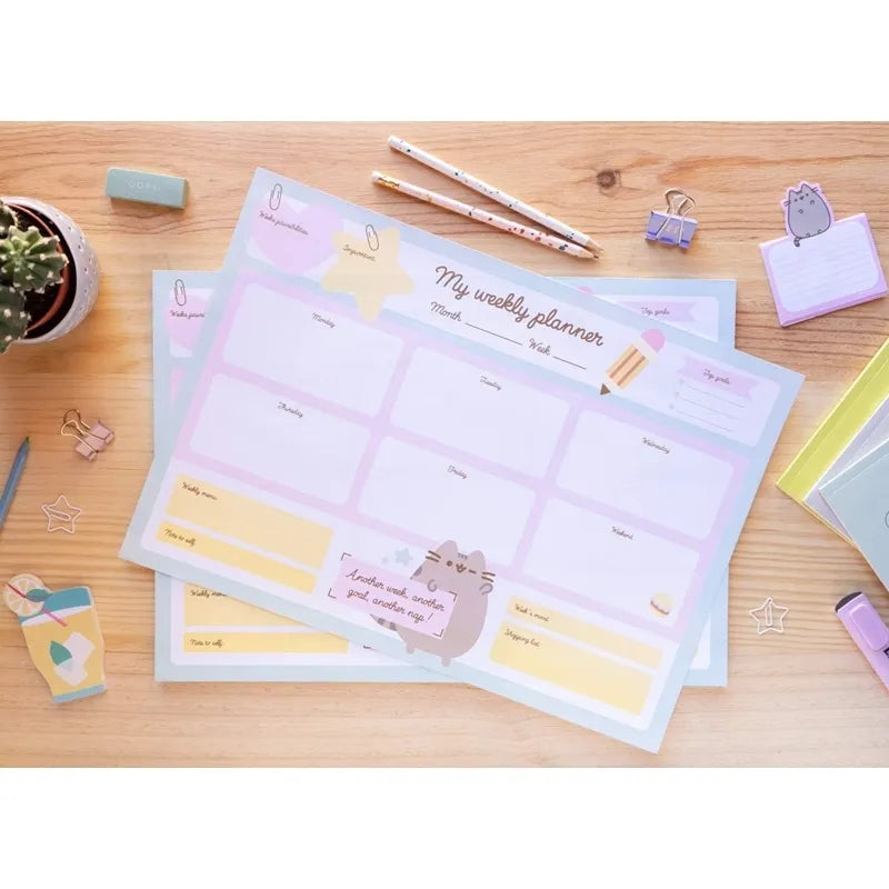 Pusheen – savaitinis planuotojas iš „Foodie“ kolekcijos, 54 puslapiai, A3 formatas