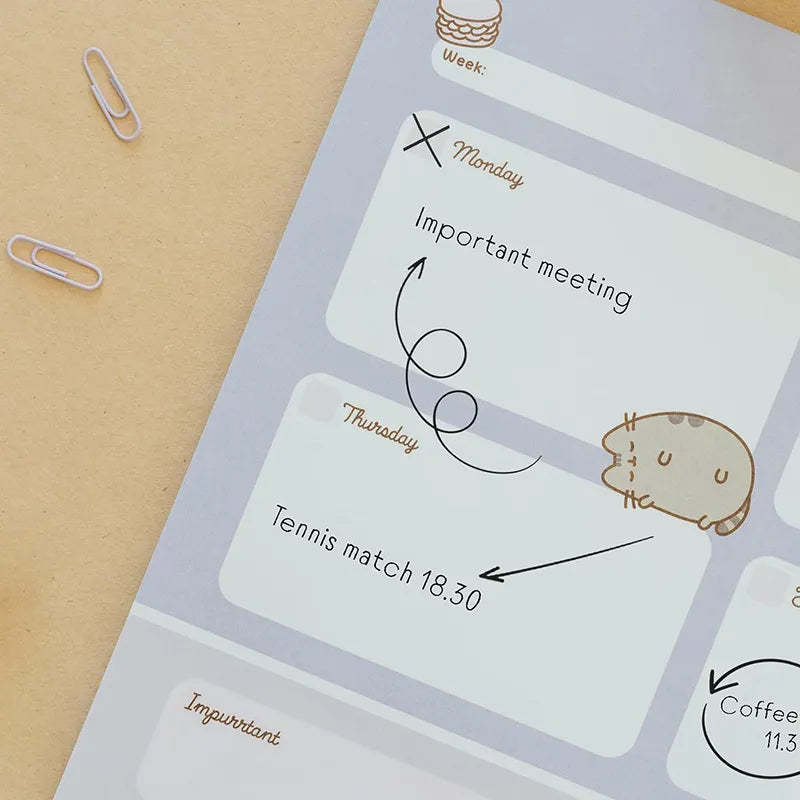 Pusheen – savaitinis planuotojas iš „Moments“ kolekcijos, 54 puslapiai, A3
