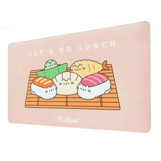 Pusheen – XXL PU odinis žaidimų ir darbo stalo kilimėlis iš „Sushi Roll“ kolekcijos (60 x 35 cm)