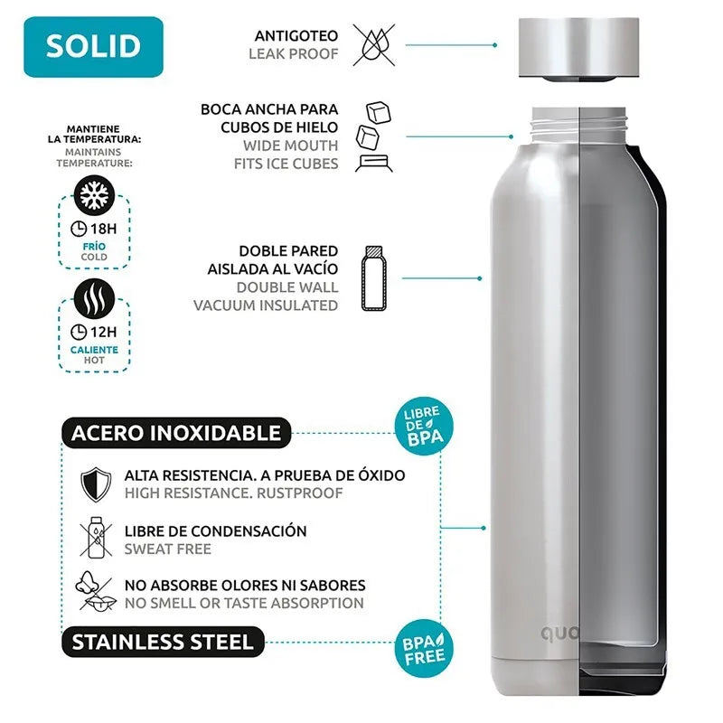 Quokka Solid Kids su dirželiu – 330 ml nerūdijančio plieno termogertuvė su dirželiu (Jungle)