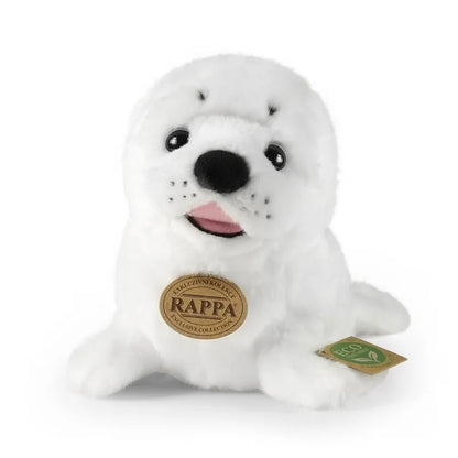 Rappa – tikroviškas pliušinis baltas ruonis, 25 cm, ekologiškas