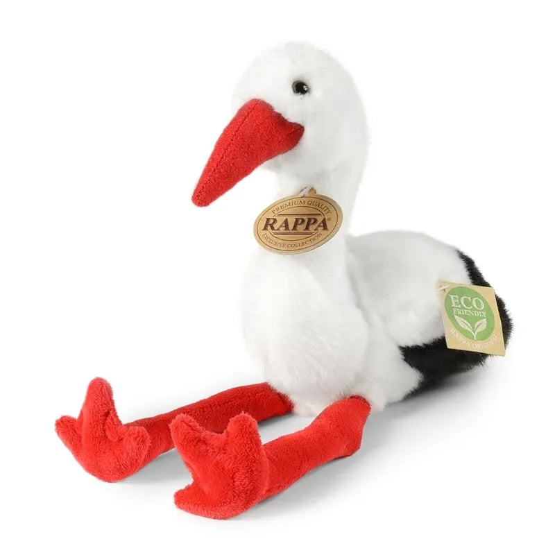 Rappa – tikroviškas pliušinis gandras, 20 cm, ekologiškas