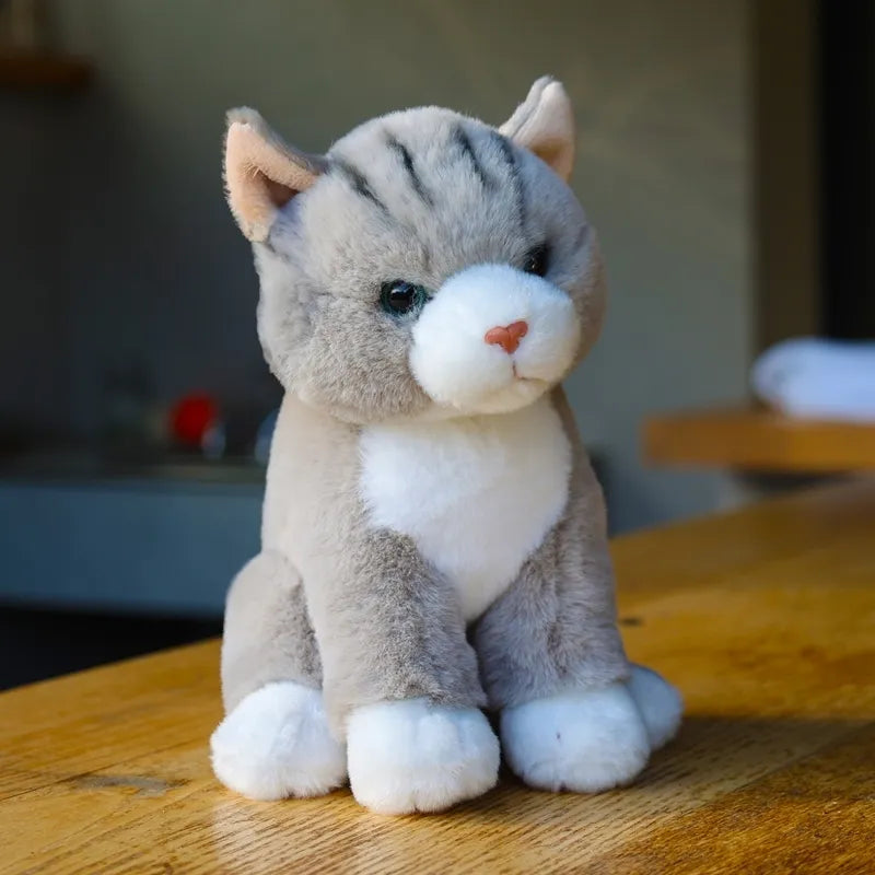 Rappa – tikroviškas pliušinis sėdintis katinas, pilkas, 23 cm, Eco-Friendly Soft Collection