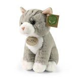 Rappa – tikroviškas pliušinis sėdintis katinas, pilkas, 23 cm, Eco-Friendly Soft Collection