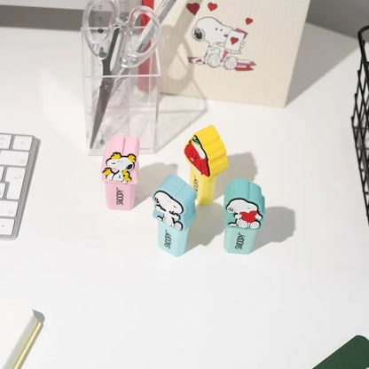 Snoopy – 4 spalvų žymeklių rinkinys su 3D dekoracijomis