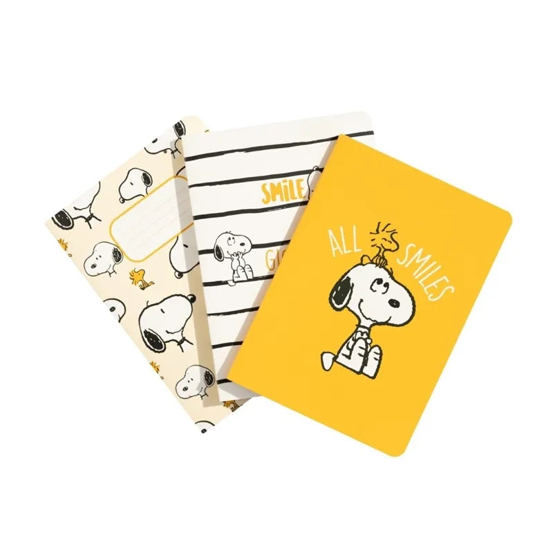Snoopy – A6 užrašinių rinkinys iš „Lazy Days“ kolekcijos (3 vnt.)