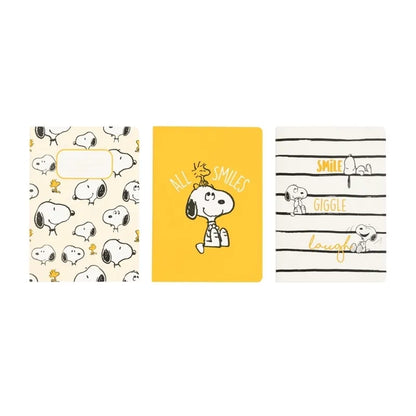 Snoopy – A6 užrašinių rinkinys iš „Lazy Days“ kolekcijos (3 vnt.)