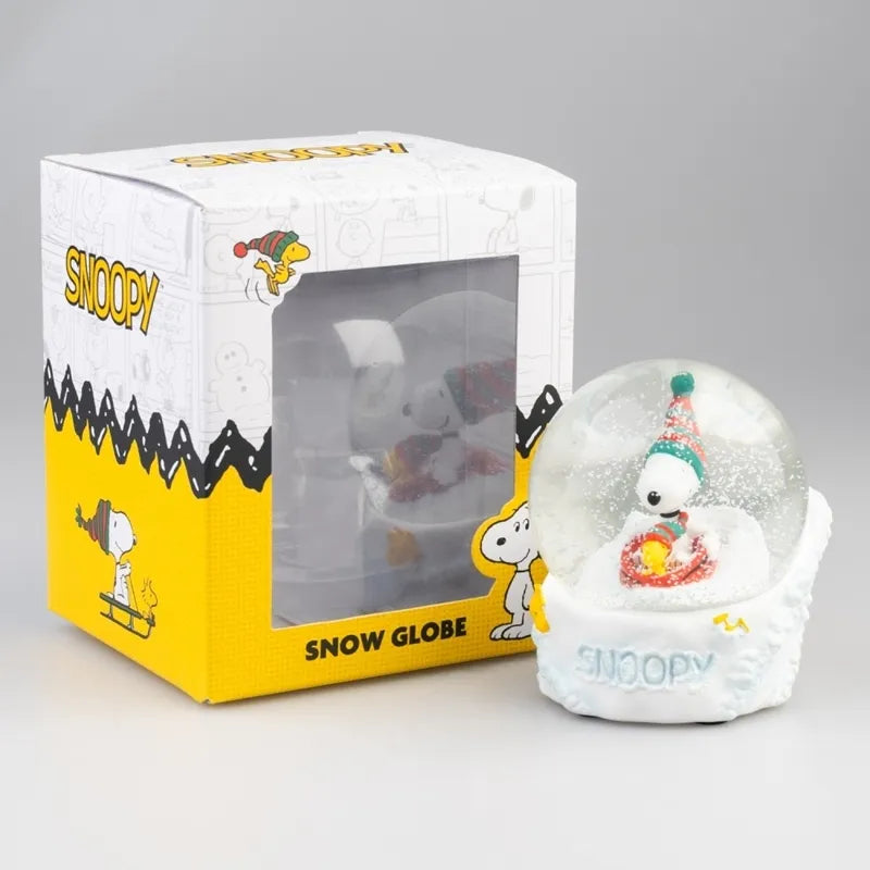 Snoopy – stiklinis sniego rutulys dovanų dėžutėje