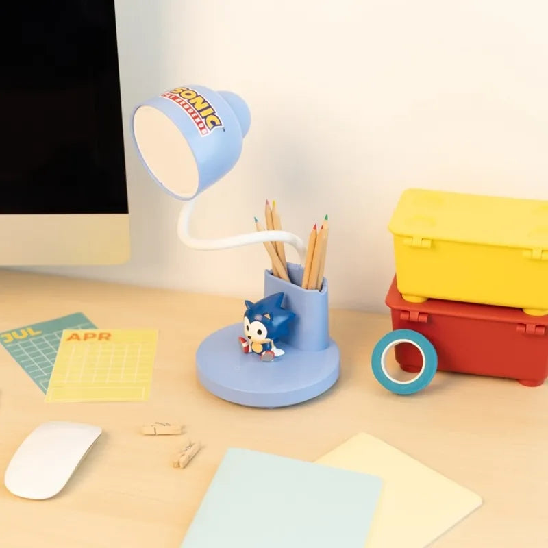 „Sonic“ lanksti LED stalinė lempa vaikams su organizatoriumi, belaidė, įkraunama per USB-C, reguliuojamo ryškumo