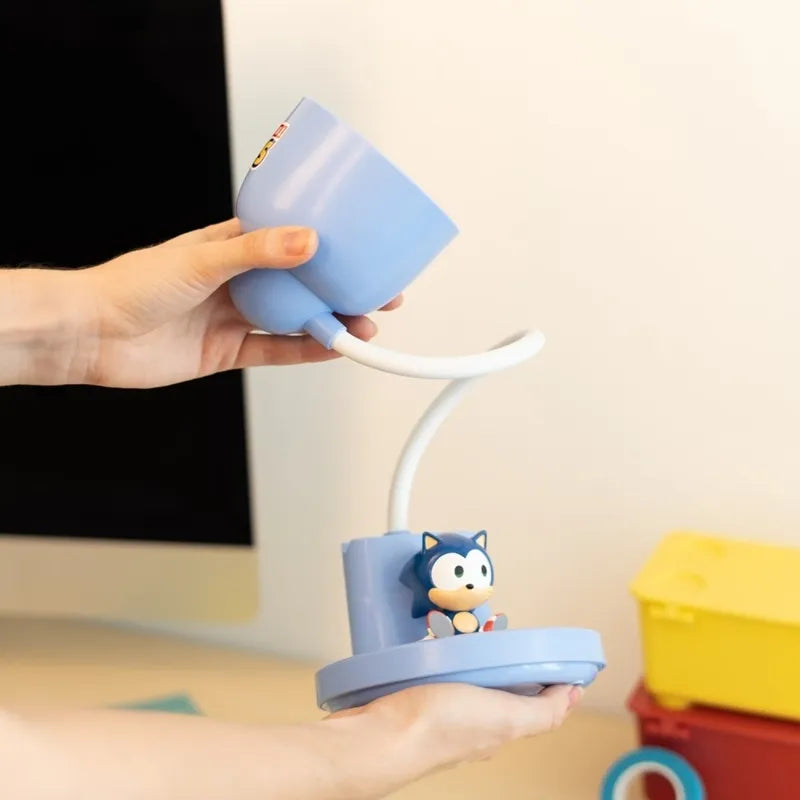 „Sonic“ lanksti LED stalinė lempa vaikams su organizatoriumi, belaidė, įkraunama per USB-C, reguliuojamo ryškumo
