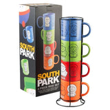 South Park – 4 keraminių puodelių rinkinys su stovu, 300 ml
