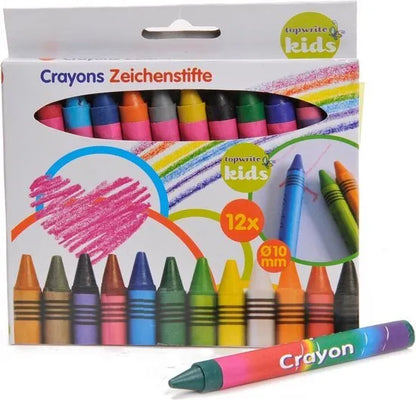 TOPWRITE – 12 spalvų pastelinių kreidelių rinkinys