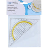 Topwrite – Geometrinė trikampė liniuotė 3-in-1, 14 cm